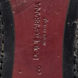 Pre Owned Dolce & Gabbana Brown/Beige Pony Hair Lace Up Derby Size 42