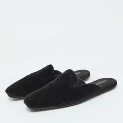 Dolce & Gabbana Black Velvet Slip On Mules Size 42 