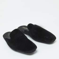 Dolce & Gabbana Black Velvet Slip On Mules Size 42 