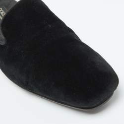 Dolce & Gabbana Black Velvet Slip On Mules Size 42 
