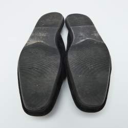 Dolce & Gabbana Black Velvet Slip On Mules Size 42 