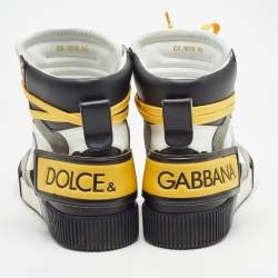 Pre Owned Dolce & Gabbana Multicolor Leather High Top Sneakers Size 43.5