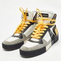 Pre Owned Dolce & Gabbana Multicolor Leather High Top Sneakers Size 43.5