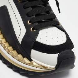 Dolce & Gabbana Multicolor Leather Super King Platform Sneakers Size 43