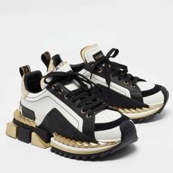 Dolce & Gabbana Multicolor Leather Super King Platform Sneakers Size 43