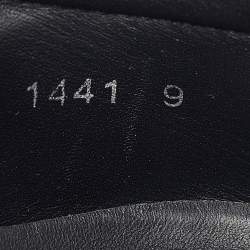 Pre Owned Dolce & Gabbana Black/Silver Perforated Leather And Suede Sorrento Lace Up Sneakers Size 43