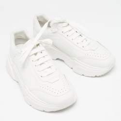 Pre Owned Dolce & Gabbana White Leather Daymaster Lace Up Sneakers Size 44