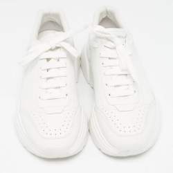 Pre Owned Dolce & Gabbana White Leather Daymaster Lace Up Sneakers Size 44