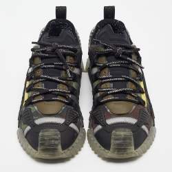 Pre Owned Dolce & Gabbana Black/Green Camo Print Nylon Ns1 Low Top Sneakers Size 44