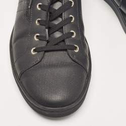 Pre Owned Dolce & Gabbana Black Portofino Leather Low Top Sneakers Size 44