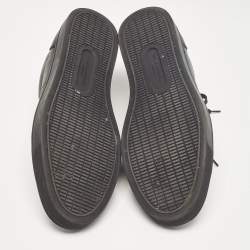 Pre Owned Dolce & Gabbana Black Portofino Leather Low Top Sneakers Size 44