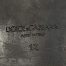 Dolce & Gabbana Black Brogue Leather Lace Up Derby Size 46