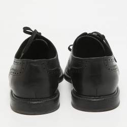 Dolce & Gabbana Black Brogue Leather Lace Up Derby Size 46