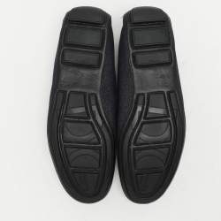 Dolce & Gabbana Blue Denim and Leather Penny Loafers Size 42