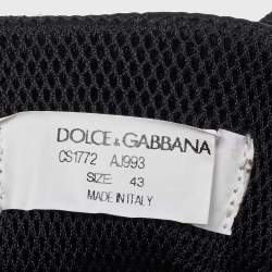 Pre Owned Dolce & Gabbana Black Nylon Portofino Low Top Sneakers Size 43