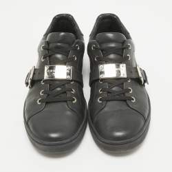 Dolce & Gabbana Black Leather Lace Up Sneakers Size 42