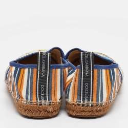 Pre Owned Dolce & Gabbana Multicolor Canvas Slip On Espadrille Size 42
