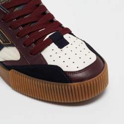Dolce & Gabbana Multicolor Leather and Nylon Lace Up Sneakers Size 40.5