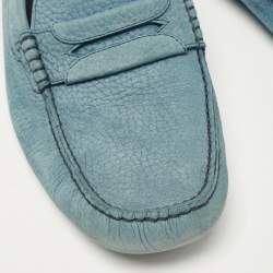 Dolce & Gabbana Blue Nubuck Leather Loafers Size 42.5