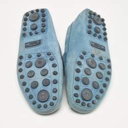 Dolce & Gabbana Blue Nubuck Leather Loafers Size 42.5
