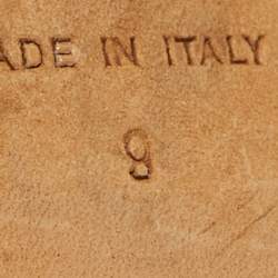 Pre Owned Dolce & Gabbana Dark Grey Leather Buckle Detail Loafers Size 43