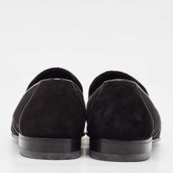Dolce & Gabbana Black Suede Slip On Loafers Size 43