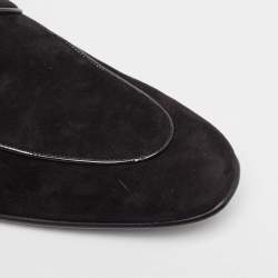 Dolce & Gabbana Black Suede Slip On Loafers Size 43