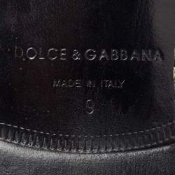 Dolce & Gabbana Black Suede Slip On Loafers Size 43