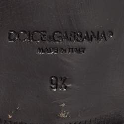 Dolce & Gabbana Black Leather Pointed Toe Derby Size 43.5