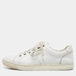 Dolce & Gabbana White Leather Lace Up Sneakers Size 41