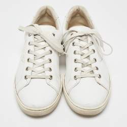 Dolce & Gabbana White Leather Lace Up Sneakers Size 41