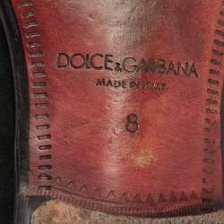 Dolce & Gabbana Green Velvet Bee Embraided Slip On Loafers Size 42