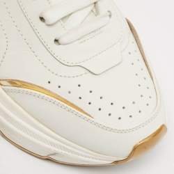 Dolce & Gabbana White/Gold Leather Daymaster Sneakers Size 41