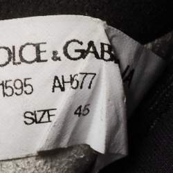 مملوكة مسبقًا Dolce & Gabbana Blue/Black Knit Fabric Sorrento Slip On Sneakers Size 45