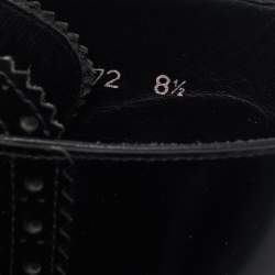 Dolce & Gabbana Black Leather Ankle Length Boots Size 42.5