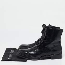 Dolce & Gabbana Black Leather Ankle Length Boots Size 42.5