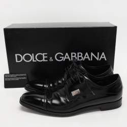 Dolce & Gabbana Black Patent Leather Oxfords Size 41