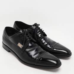Dolce & Gabbana Black Patent Leather Oxfords Size 41