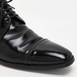 Dolce & Gabbana Black Patent Leather Oxfords Size 41