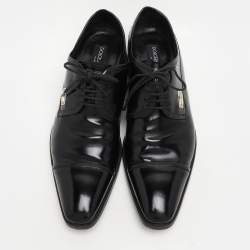Dolce & Gabbana Black Patent Leather Oxfords Size 41