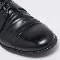 Dolce & Gabbana Black Leather Lace Up Oxfords Size 42.5