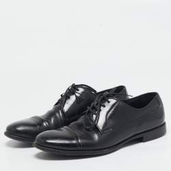 Dolce & Gabbana Black Leather Lace Up Oxfords Size 42.5