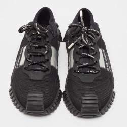 Dolce & Gabbana Black Mesh and Nylon Ns1 Low Top Sneakers Size 45