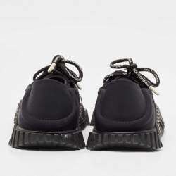Dolce & Gabbana Black Mesh and Nylon Ns1 Low Top Sneakers Size 45