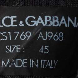 Dolce & Gabbana Black Mesh and Nylon Ns1 Low Top Sneakers Size 45