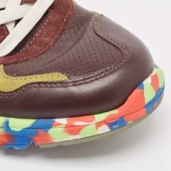 Dolce & Gabbana Multicolor Leather and Suede Graffiti Sneakers Size 42