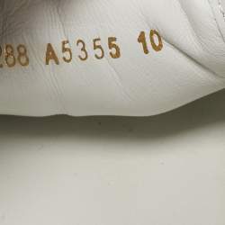 مملوكة مسبقًا Dolce & Gabbana White/Grey Mesh and Suede DG Cushion Sneakers Size 44