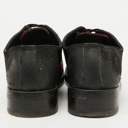 Dolce & Gabbana Dark Brown/Burgundy Suede And Rose Velvet Derby Size 41