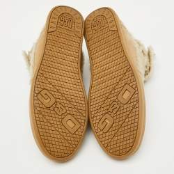 Dolce & Gabbana Beige Suede and Shearling Snow Ankle Boots Size 41