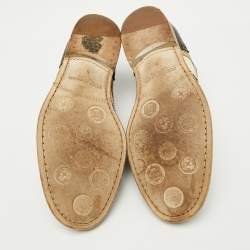 Dolce & Gabbana Multicolor Perforated Leather Lace Up Wingtip Brogue Derby Size 40